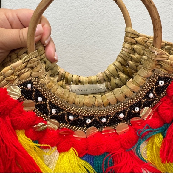NEW LoveStitch Boho Raffia Bag - Picture 6 of 6